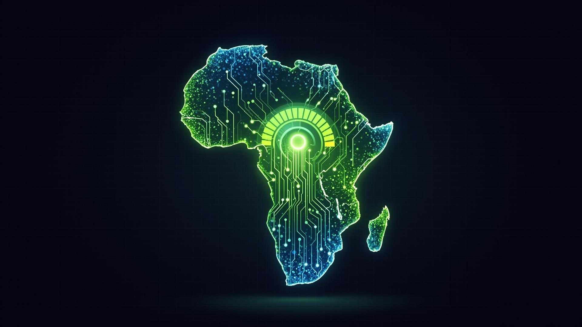 Carte de l'Afrique avec circuits énergétiques